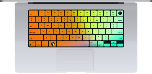 Orange Green MacBook Keyboard Sticker