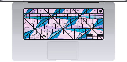 Pink & Blue MacBook Keyboard Sticker